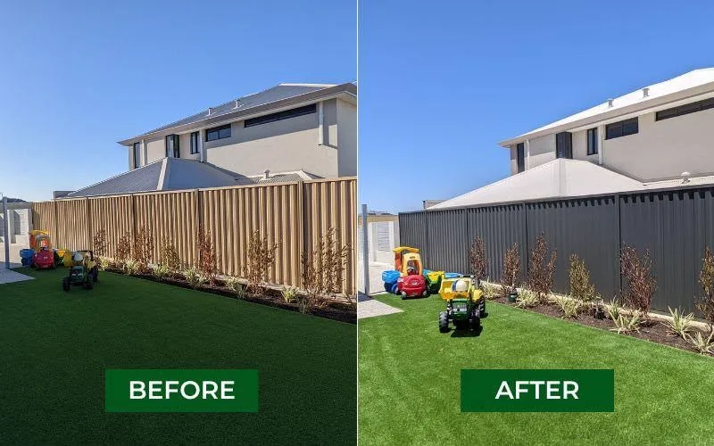 Fence painting project by Superior Plus Painting