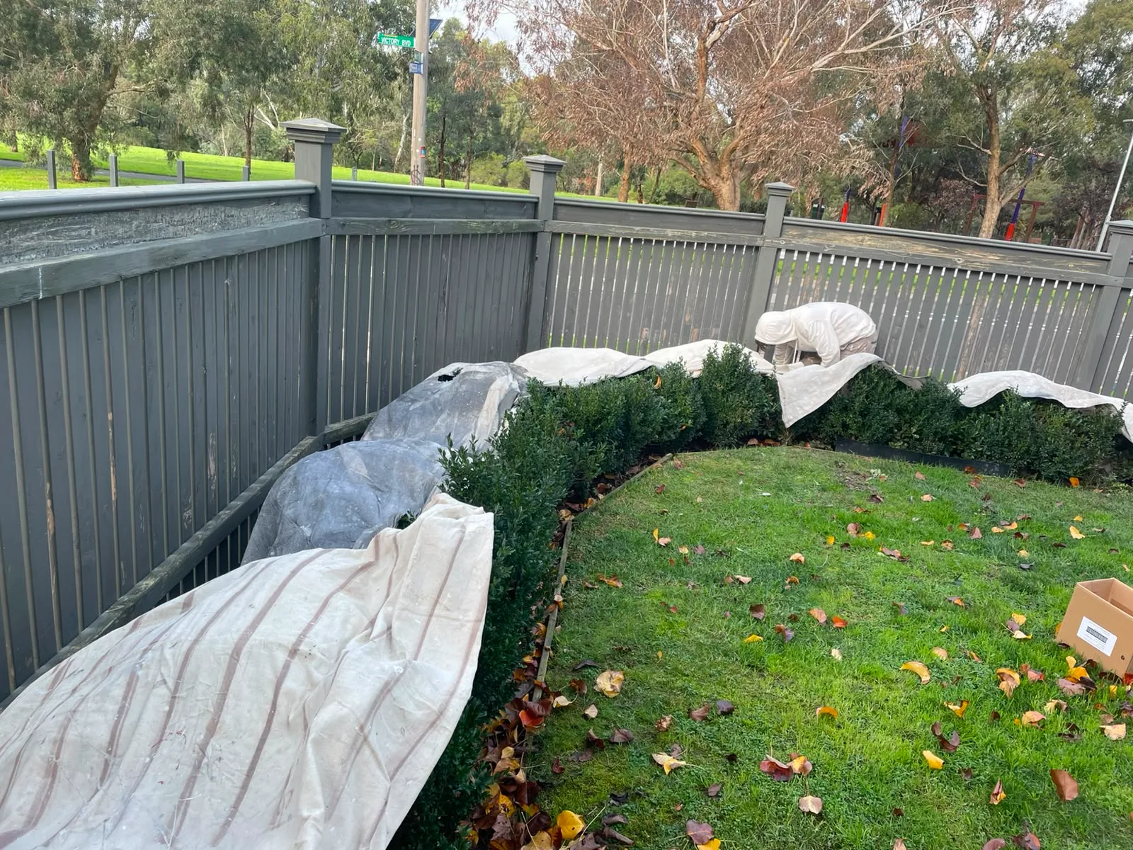 Fence painting project by Superior Plus Painting